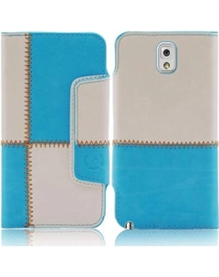 Чехол для Samsung Note 3 N9000 N9002 N9005 numia книжный стиль узор шва синий и белый Numia