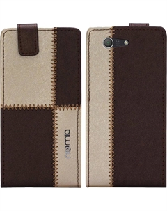 Чехол для Sony Xperia Z3 Compact Numia Flipstyle коричнево-бежевый