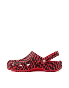 Сабо Classic Warped Checker Clog, цвет Red/Black Crocs
