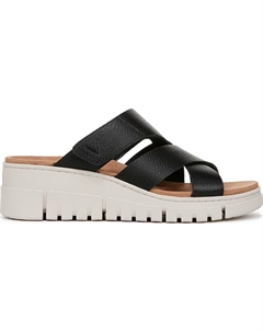 Босоножки на танкетке Uptown Sunset, black leather Vionic