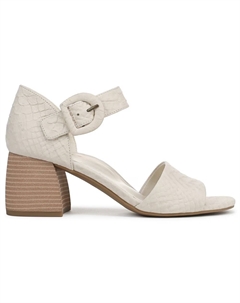 Босоножки на блочном каблуке из кожи, cream leather Vionic