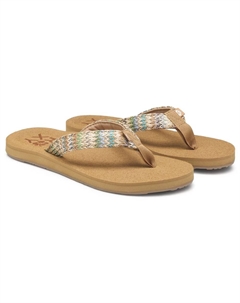Женские шлепанцы-вьетнамки, multi/olive Roxy