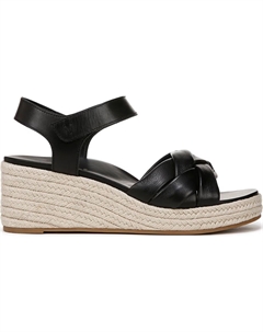 Сандалии на танкетке Saratoga, black leather Vionic