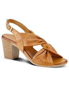 Босоножки на каблуке с ремешком Madeleine, camel leather Spring step