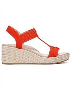 Сандалии на танкетке Calera, cherry tomato nubuck & fabric Vionic