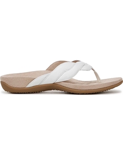 Женские шлепанцы Bella braid flip flop от, white leather Vionic