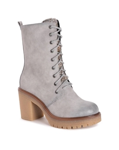 Ботильоны на толстом каблуке с утолщением, grey Muk luks