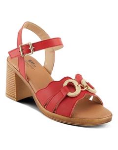 Босоножки на толстом каблуке, red Spring step