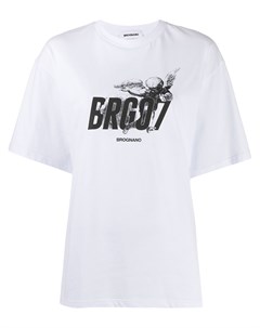 Brognano футболка с логотипом l белый Brognano