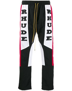 Rhude спортивные брюки с логотипом xl черный Rhude