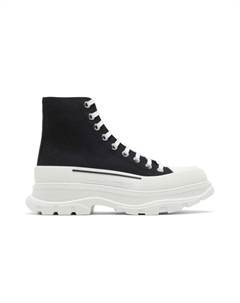 Ботинки Tread Slick Boots 'Black White', черный Alexander mcqueen