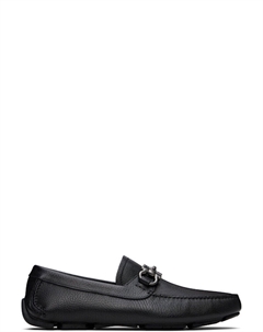 Черные мокасины с орнаментом Gancini для водителей Ferragamo