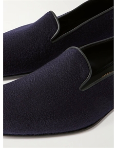 Кашемировые мокасины Windsor с кожаной отделкой, темно-синий George cleverley
