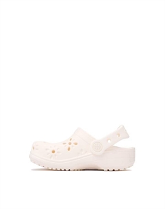 Сабо Classic Floral Cut-Out Clog, цвет Chalk Crocs