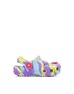 Сабо Classic Flower Power Clog, цвет Arctic/Multicolor Crocs
