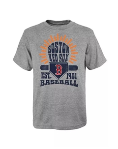 Серая футболка Big Boys Boston Red Sox Sun Burst с эффектом потертости, серый Outerstuff