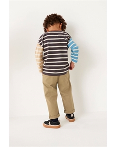 Брюки-чиносы свободного кроя без застежки, коричневый Next