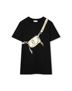 Хлопковое платье дети, черный Marc jacobs