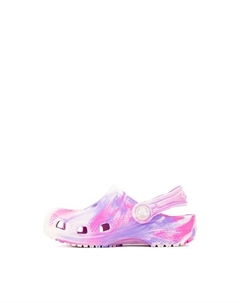 Сабо Classic Glow-In-The-Dark Clog, цвет Marbled Pink Crush Crocs