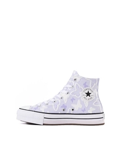 Кроссовки Chuck Taylor All Star Lift High-Top Flocked Butterflies Sneaker, цвет Blueberry Ice Converse
