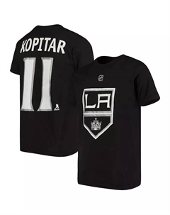 Черная футболка Anze Kopitar для больших мальчиков и девочек Los Angeles Kings с именем игрока и номером, черный Outerstuff