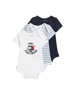 Детский боди, 3 шт. в упаковке, темно-синий Tommy hilfiger