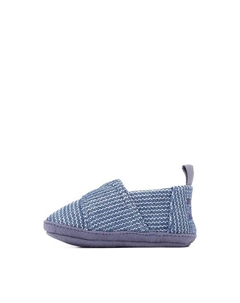 Слипоны Layette Alpargata Slip-On Crib Shoe, цвет Dark Sky/Subtle Stripes Toms