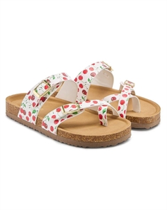 Деталь разработана сандалии с анатомической стелькой для маленьких/больших детей, white/red/pink Steve madden