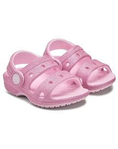Детские классические сандалии для малышей, pink glitter Crocs