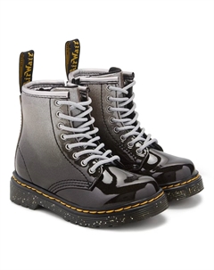 Детские ботинки на шнуровке 1460 от, silver glitter Dr. martens