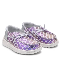 Детские туфли-слипоны Wendy для малышей, blue mermaid shimmer Hey dude
