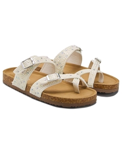 Детские сандалии с анатомической стелькой j-beached для маленьких/больших детей, white pearl Steve madden