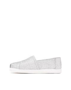 Слипоны Alpargata Slip-On Casual Shoe, цвет Silver Iridescent Glimmer Toms
