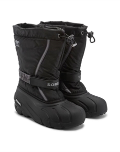 Детские зимние водонепроницаемые ботинки Flurry для маленьких/больших детей, черный/серый Sorel