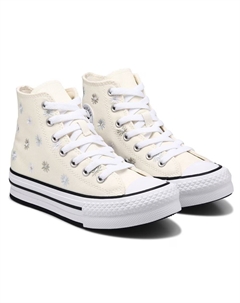 Детские кеды на толстой подошве Chuck Taylor All Star Lift от для маленьких детей, off white/floral Converse