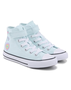 Детские кеды chuck taylor all star 1v высокие с одним ремешком-липучкой от, blue/heart patch Converse