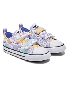 Детские кроссовки Chuck Taylor All Star 2V Low Top для малышей, white/dinosaur Converse