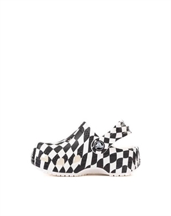 Сабо Littles Warped Checker Clog, цвет White/Warped Checkerboard Crocs
