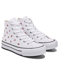 Детские кеды на толстой подошве Chuck Taylor All Star Lift High Top от, white/strawberries Converse