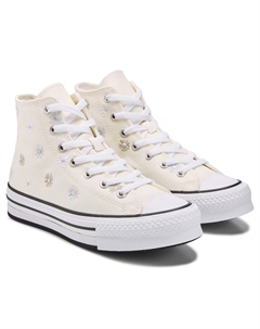 Кеды для детей Chuck Taylor All Star Lift высокие, off white/floral Converse