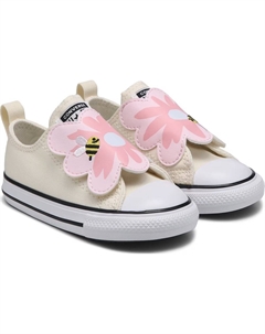 Детские кеды Chuck Taylor All Star 1V низкие для малышей, off white/floral bee Converse