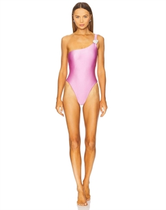 Люминесцентный цельный купальник, лиловый Lspace