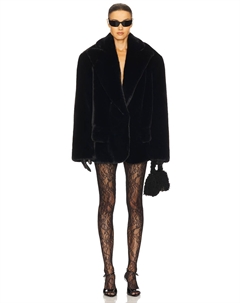 Пальто из искусственного меха oslo, black Helsa