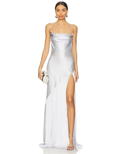 Платье из шелка с украшениями Emery Retrofete, dove