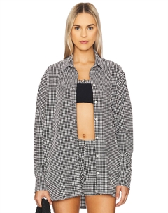 Свободная рубашка, black gingham Hunza g