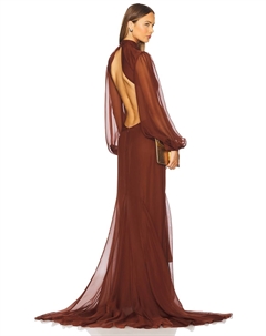 Шифоновое платье Rosalinda Retrofete, chestnut