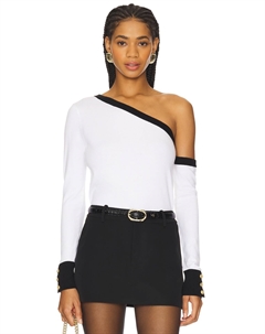 Maeva пуловер с открытыми плечами, white & black L'agence