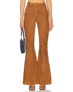 Замшевые брюки Manuela Retrofete, cognac