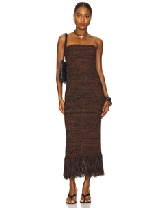 Платье с букле и бахромой, espresso multi Frame