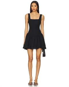 Мини-платье с корсетом и баской, black multi Weworewhat